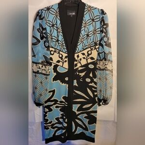 NEW Analili Blue And Black Patterned Dress